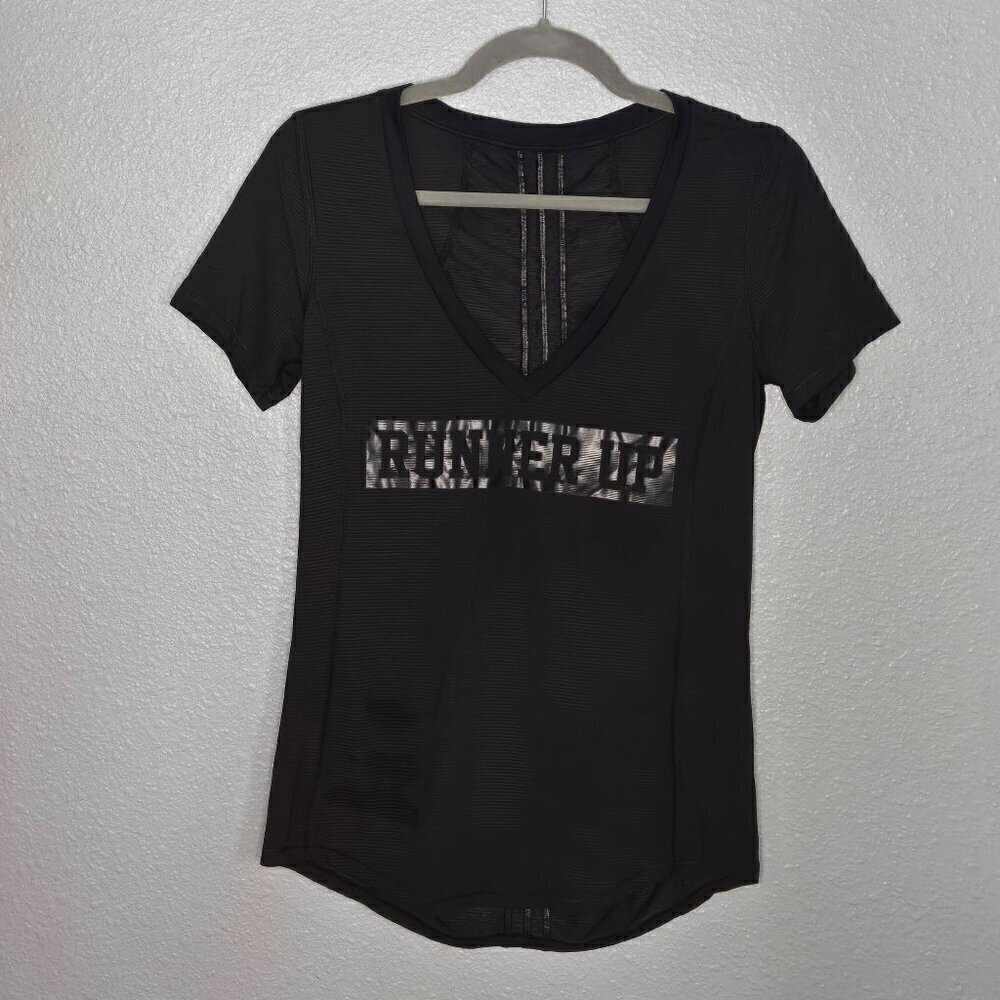 Lululemon Runner Up Short Sleeve - 6 Black - Picture 4 of 6